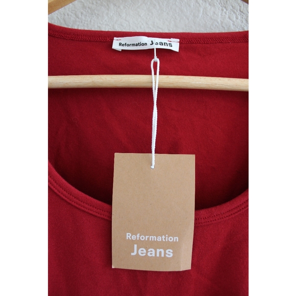 Reformation Elisha Dress in Sangre Red - Picture 4 of 6